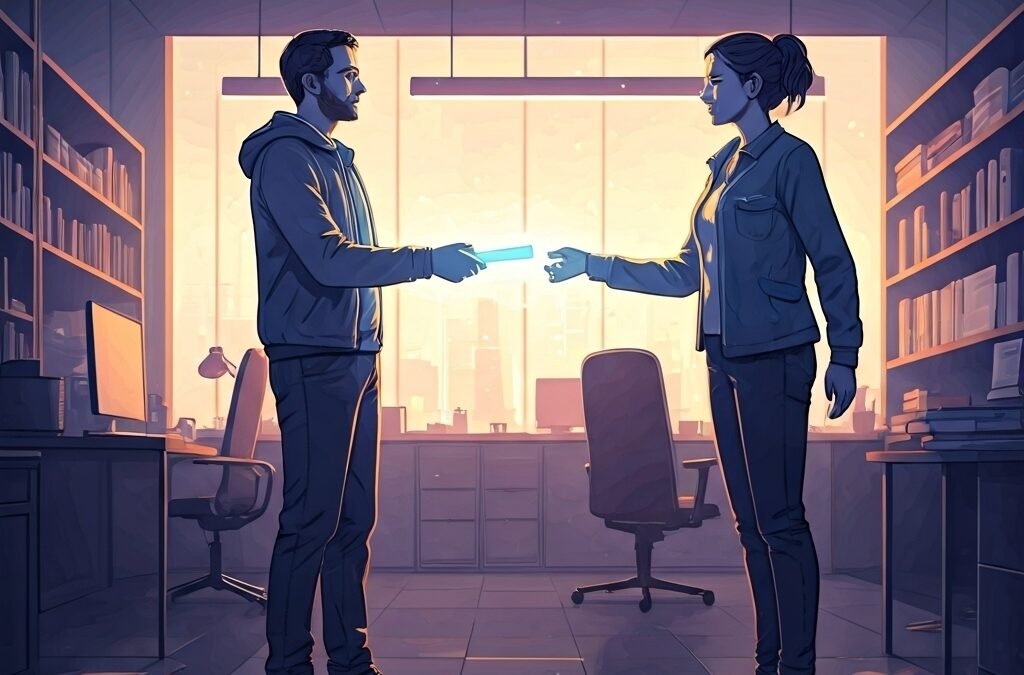 Founder passing the baton to an operations leader to scale their startup